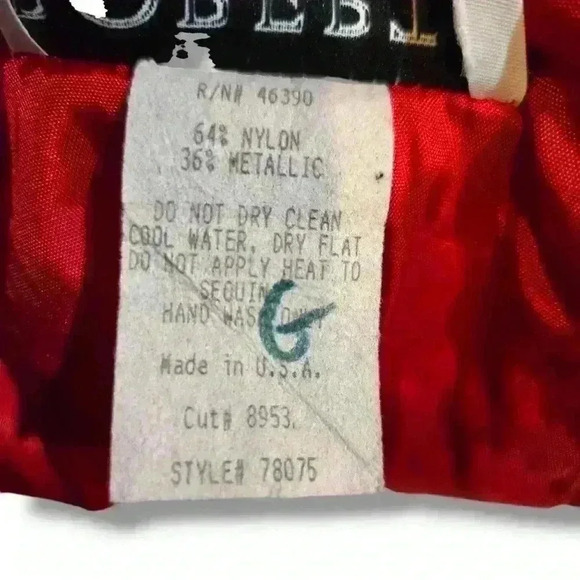 Vintage Roberta Fully Sequined Gown-Cherry Red| size 6 #196 - Picture 8 of 8